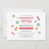 クリスマスお気に入りの休暇パーティー 招待状 (正面)