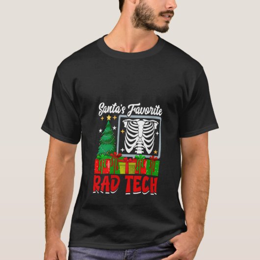 クリスマスお気に入りの素晴らしいテックX線クリスマスパジャム Tシャツ (正面)
