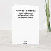 クリスマスお気に入りの サンキューカード (裏面)