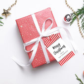 クリスマスお洒落おもしろいカワイホリデーストライプズ ギフトタグ