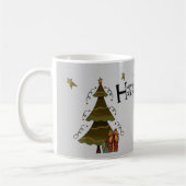 クリスマスお洒落にサンタを迎える コーヒーマグカップ (左)