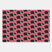 クリスマスお洒落のカバ ラッピングペーパーシート (正面3)