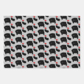 クリスマスお洒落のカバ ラッピングペーパーシート (正面2)