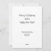 クリスマスお洒落のプレゼントと木がかわいい猫 シーズンカード (裏面)