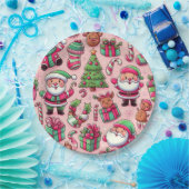 クリスマスお洒落の休日プレート ペーパープレート (パーティー)