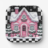 クリスマスお洒落の休日プレート ペーパープレート (正面)