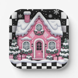 クリスマスお洒落の休日プレート ペーパープレート