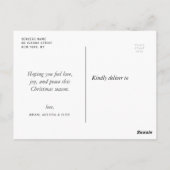 クリスマスお洒落の写真葉書 ポストカード (裏面)