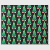 クリスマスお洒落の木とギフトクリスマス ラッピングペーパー (フラット)