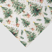 クリスマスお洒落の松の木のパターン 薄葉紙 (詳細)