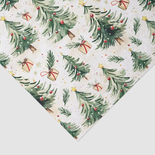 クリスマスお洒落の松の木のパターン 薄葉紙 (詳細)