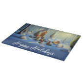 クリスマスお洒落の森の風景 カッティングボード (角)