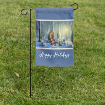 クリスマスお洒落の森の風景