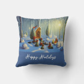 クリスマスお洒落の森の風景 クッション (裏面)