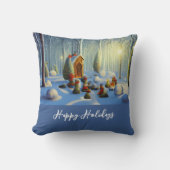 クリスマスお洒落の森の風景 クッション (正面)