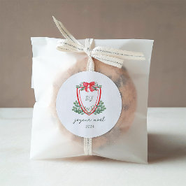 クリスマスお洒落の紋章 | ジョユーノエル ラウンドシール