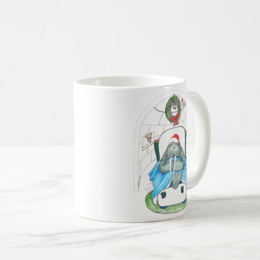 クリスマスお洒落アラスカ野生生物コーヒーマグ コーヒーマグカップ (正面右)