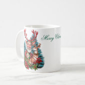 クリスマスお洒落イラストレーション。 コーヒーマグカップ (正面左)