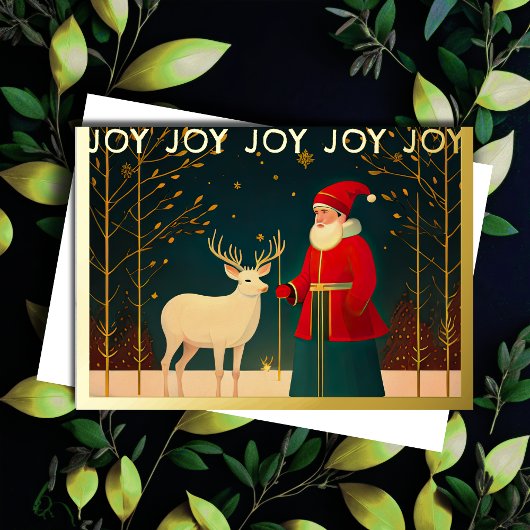 クリスマスお洒落イラストレーション 箔シーズンカード