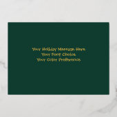 クリスマスお洒落イラストレーション 箔シーズンカード (裏面)