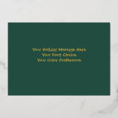 クリスマスお洒落イラストレーション 箔シーズンカード (裏面)