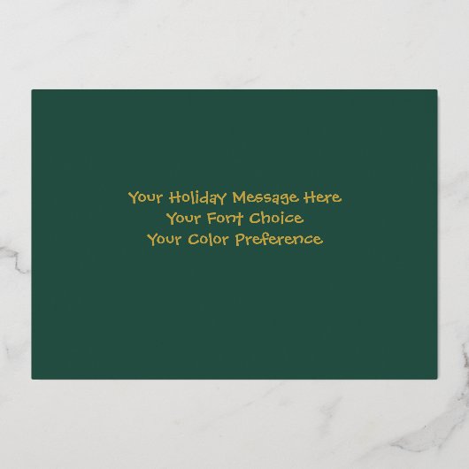 クリスマスお洒落イラストレーション 箔シーズンカード (裏面)