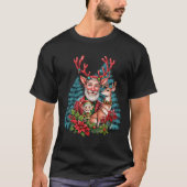 クリスマスお洒落イラストレーション。 Tシャツ (正面)