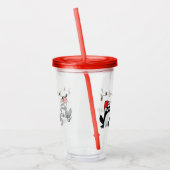 クリスマスお洒落カエル アクリルタンブラー (左)