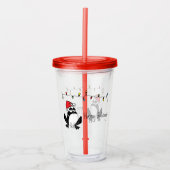 クリスマスお洒落カエル アクリルタンブラー (正面)