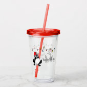 クリスマスお洒落カエル アクリルタンブラー (裏面)