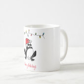 クリスマスお洒落カエル コーヒーマグカップ (正面右)