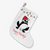 クリスマスお洒落カエル スモールクリスマスストッキング (正面 (吊り時))