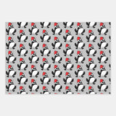 クリスマスお洒落カエル ラッピングペーパーシート (正面2)