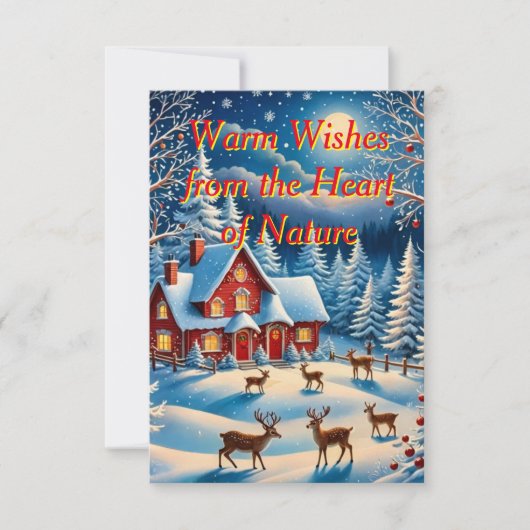 クリスマスお洒落カード 招待状 (正面)