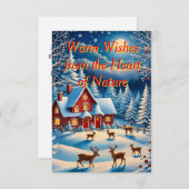 クリスマスお洒落カード 招待状 (正面/裏面)