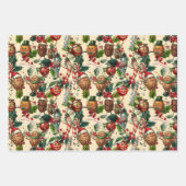 クリスマスお洒落キャラクター ラッピングペーパーシート (正面3)