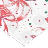 クリスマスお洒落キャンディーケーンの弓パターン ショートテーブルランナー (コーナー)