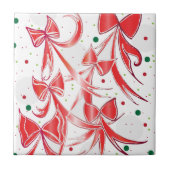 クリスマスお洒落キャンディーケーンの弓パターン タイル (正面)