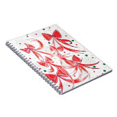 クリスマスお洒落キャンディーケーンの弓パターン ノートブック (右側)