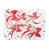 クリスマスお洒落キャンディーケーンの弓パターン マグネット (横)