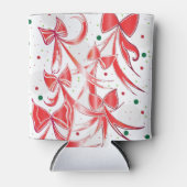 クリスマスお洒落キャンディーケーンの弓パターン 缶クーラー (正面)