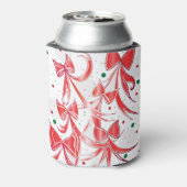 クリスマスお洒落キャンディーケーンの弓パターン 缶クーラー (缶裏面)