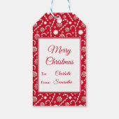 クリスマスお洒落キャンディーケーン ギフトタグ (裏面)