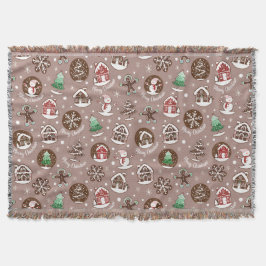 クリスマスお洒落クッキー冬の休日 スローブランケット