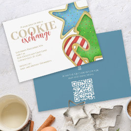 クリスマスお洒落クッキーQRコードマップの向き 招待状