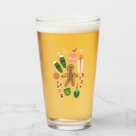 クリスマスお洒落グラス タンブラーグラス (ドリンク正面)