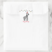 クリスマスお洒落ゼブラ スクエアシール (バッグ)