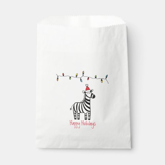 クリスマスお洒落ゼブラ フェイバーバッグ (正面)