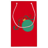 クリスマスお洒落ツリーの装飾 スモールペーパーバッグ (裏面)