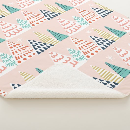 クリスマスお洒落ツリー シェルパブランケット (3/4)